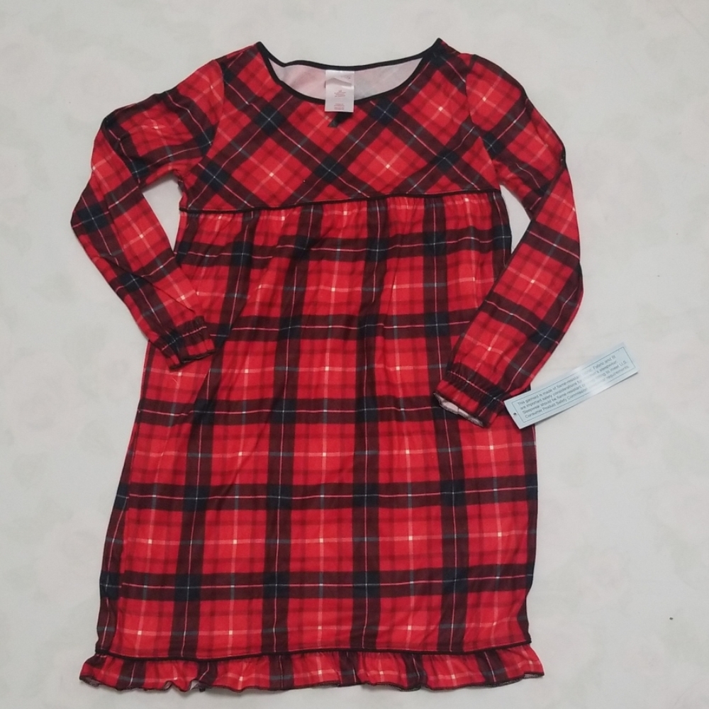 🆕️ Girls Christmas Flannel Pajama Dress (12)